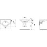 Раковина LAUFEN LIBERTY больничная 80*55 8.1147.8.000.000.1